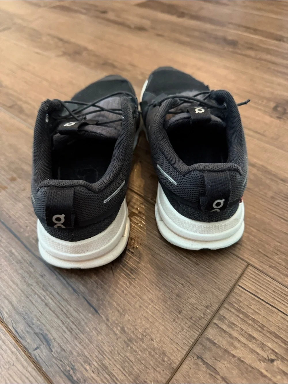 On Running Youth Cloud Sky Black and White Athletic Shoes